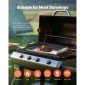 Σχάρα από ανθρακούχο χάλυβα VEVOR, Universal Flat Top Ορθογώνιο Πιάτο 22x16 ιντσών, Ψησταριά υγραερίου για ψησταριά BBQ, Teppanyaki, Φορητά Οικογενειακά Μαγειρικά Σκεύη, για Camping Tailgating Party, Μαύρο