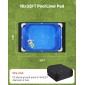 VEVOR Rectangle Pool Liner Pad, 16 x 32 ft Pool Liner Pad για πισίνες πάνω από το έδαφος, εξαιρετικά παχύ στρώμα πισίνας, αποτρέπει τα τρυπήματα, ανακυκλωμένο υλικό γεωυφάσματος για υποστρώματα, παράταση ζωής της επένδυσης