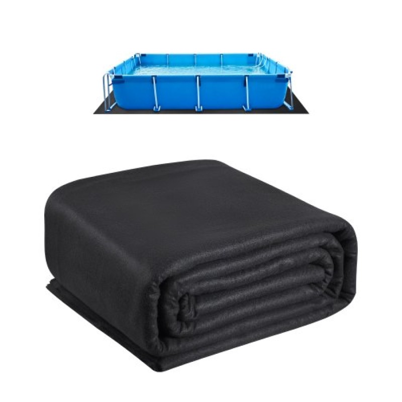 VEVOR Rectangle Pool Liner Pad, 16 x 32 ft Pool Liner Pad για πισίνες πάνω από το έδαφος, εξαιρετικά παχύ στρώμα πισίνας, αποτρέπει τα τρυπήματα, ανακυκλωμένο υλικό γεωυφάσματος για υποστρώματα, παράταση ζωής της επένδυσης