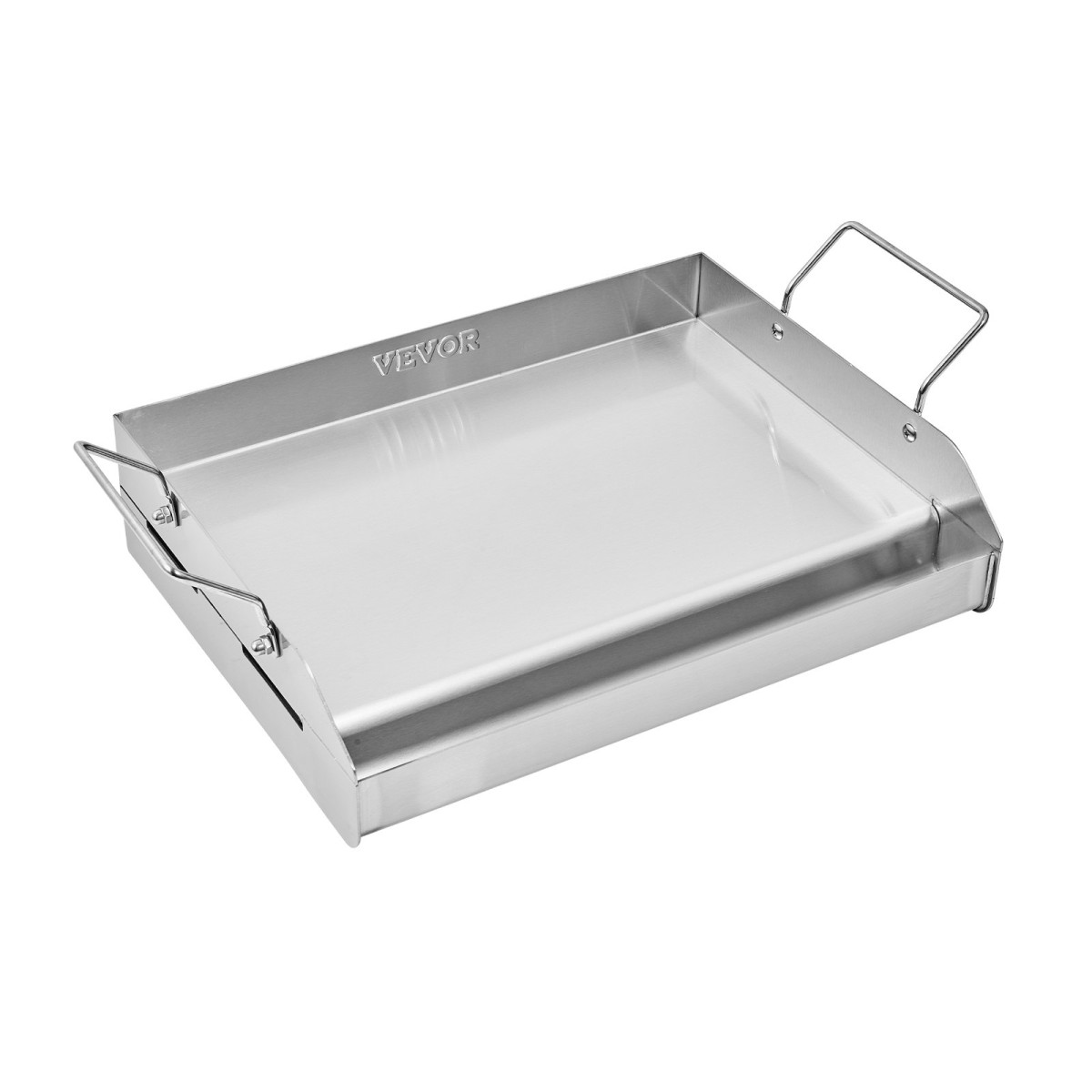 Σχάρα από ανοξείδωτο ατσάλι VEVOR, 17x13 ιντσών Universal Flat Top Ορθογώνιο Πιάτο, Ψησταριά υγραερίου για ψησταριά BBQ, Teppanyaki, Φορητά Οικογενειακά Μαγειρικά Σκεύη με Λαβή, για Κάμπινγκ πάρτι