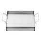 Σχάρα από ανοξείδωτο ατσάλι VEVOR, 17x13 ιντσών Universal Flat Top Ορθογώνιο Πιάτο, Ψησταριά υγραερίου για ψησταριά BBQ, Teppanyaki, Φορητά Οικογενειακά Μαγειρικά Σκεύη με Λαβή, για Κάμπινγκ πάρτι