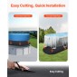 VEVOR Oval Pad Liner Pool, 15 x 30 ft Pool Liner Pad για πισίνες πάνω από το έδαφος, εξαιρετικά παχύ χαλάκι πισίνας, αποτρέπει τρυπήματα, ανακυκλωμένο υλικό γεωυφάσματος για υποστρώματα, παρατείνει τη διάρκεια ζωής της επένδυσης