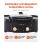 VEVOR Hot Pot with Grill, 1800W 2-in-1 Electric Smokeless Grill and Hot Pot, Κορεατικό BBQ Shabu Shabu Hotpot με ξεχωριστό διπλό έλεγχο θερμοκρασίας, αντικολλητικό τηγάνι, για 2-8 άτομα Οικογενειακή τραπεζαρία