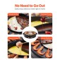 VEVOR Hot Pot with Grill, 1800W 2-in-1 Electric Smokeless Grill and Hot Pot, Κορεατικό BBQ Shabu Shabu Hotpot με ξεχωριστό διπλό έλεγχο θερμοκρασίας, αντικολλητικό τηγάνι, για 2-8 άτομα Οικογενειακή τραπεζαρία