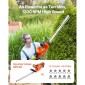 VEVOR Electric Hedge Trimmer, 1200 RPM, Cordless Hedge Trimmer για Low Branch, 20V 2A Battery, Bush Trimmer with 20 in Dual Action Blade & Secure Design, Gardening Trimmer for Yard Lawn Care