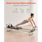 VEVOR Πτυσσόμενο Pilates Reformer, Μηχάνημα προπόνησης Pilates για χρήση στο στούντιο στο σπίτι στο γυμναστήριο, κρεβάτι Pilates με διπλή αντίσταση-ελατήριο & κορδόνι, σετ Reformer για προχωρημένους χρήστες και αρχάριους, έως 400 LBS