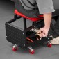 VEVOR Mechanic Stool, χωρητικότητας 300 lbs Κάθισμα γκαράζ/Σκαμπάκι εργασίας με ρόδες, περιστρεφόμενο σκαμπό εργαστηρίου 360° με δίσκο εργαλείων, Mechanics Creeper Seat/Step Stool, για γκαράζ, κατάστημα & επισκευή αυτοκινήτων, μαύρο