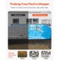 VEVOR Rectangle Pool Liner Pad, 12 x 24 ft Pool Liner Pad για πισίνες πάνω από το έδαφος, εξαιρετικά παχύ στρώμα πισίνας, αποτρέπει τρυπήματα, ανακυκλωμένο υλικό γεωυφάσματος για υποστρώματα, παράταση ζωής της επένδυσης
