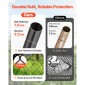 VEVOR Chain Link Fence Gate, 183x122 cm, Ρυθμιζόμενο πλαίσιο φράχτη με σύνδεσμο αλυσίδας, προσαρμογή 2,2-6 ft (W) x 6 ft (H) Άνοιγμα πύλης φράχτη κήπου, πύλη περίφραξης με πλαστική επίστρωση, για Farm Black, Δεν περιλαμβάνονται στύλοι