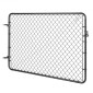 VEVOR Chain Link Fence Gate, 183x122 cm, Ρυθμιζόμενο πλαίσιο φράχτη με σύνδεσμο αλυσίδας, προσαρμογή 2,2-6 ft (W) x 6 ft (H) Άνοιγμα πύλης φράχτη κήπου, πύλη περίφραξης με πλαστική επίστρωση, για Farm Black, Δεν περιλαμβάνονται στύλοι