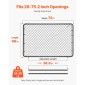 VEVOR Chain Link Fence Gate, 183x122 cm, Ρυθμιζόμενο πλαίσιο φράχτη με σύνδεσμο αλυσίδας, προσαρμογή 2,2-6 ft (W) x 6 ft (H) Άνοιγμα πύλης φράχτη κήπου, πύλη περίφραξης με πλαστική επίστρωση, για Farm Black, Δεν περιλαμβάνονται στύλοι