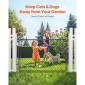 VEVOR Chain Link Fence Gate, 183x122 cm, Ρυθμιζόμενο πλαίσιο φράχτη με σύνδεσμο αλυσίδας, προσαρμογή 2,2-6 ft (W) x 6 ft (H) Άνοιγμα πύλης φράχτη κήπου, πύλη περίφραξης με πλαστική επίστρωση, για Farm Black, Δεν περιλαμβάνονται στύλοι