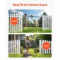 VEVOR Chain Link Fence Gate, 183x122 cm, Ρυθμιζόμενο πλαίσιο φράχτη με σύνδεσμο αλυσίδας, προσαρμογή 2,2-6 ft (W) x 6 ft (H) Άνοιγμα πύλης φράχτη κήπου, πύλη περίφραξης με πλαστική επίστρωση, για Farm Black, Δεν περιλαμβάνονται στύλοι