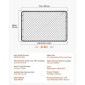 VEVOR Chain Link Fence Gate, 183x122 cm, Ρυθμιζόμενο πλαίσιο φράχτη με σύνδεσμο αλυσίδας, προσαρμογή 2,2-6 ft (W) x 6 ft (H) Άνοιγμα πύλης φράχτη κήπου, πύλη περίφραξης με πλαστική επίστρωση, για Farm Black, Δεν περιλαμβάνονται στύλοι