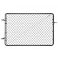 VEVOR Chain Link Fence Gate, 183x122 cm, Ρυθμιζόμενο πλαίσιο φράχτη με σύνδεσμο αλυσίδας, προσαρμογή 2,2-6 ft (W) x 6 ft (H) Άνοιγμα πύλης φράχτη κήπου, πύλη περίφραξης με πλαστική επίστρωση, για Farm Black, Δεν περιλαμβάνονται στύλοι