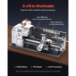 Μεταλλικός Τόρνος VEVOR, 203 x 406 mm (8 x 16 ίντσες), Μηχάνημα τόρνου πάγκου 550 W, μεταβλητή ταχύτητα 0-2500 σ.α.λ., με 0,0076 mm (0,0003 ίντσες) Ακρίβεια άξονα μετάλλου, για επεξεργασία ανταλλακτικών ακριβείας από ξύλο Impaderial/Soft Metric