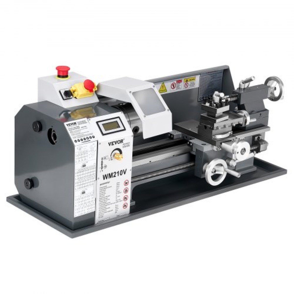 Μεταλλικός Τόρνος VEVOR, 203 x 406 mm (8 x 16 ίντσες), Μηχάνημα τόρνου πάγκου 550 W, μεταβλητή ταχύτητα 0-2500 σ.α.λ., με 0,0076 mm (0,0003 ίντσες) Ακρίβεια άξονα μετάλλου, για επεξεργασία ανταλλακτικών ακριβείας από ξύλο Impaderial/Soft Metric