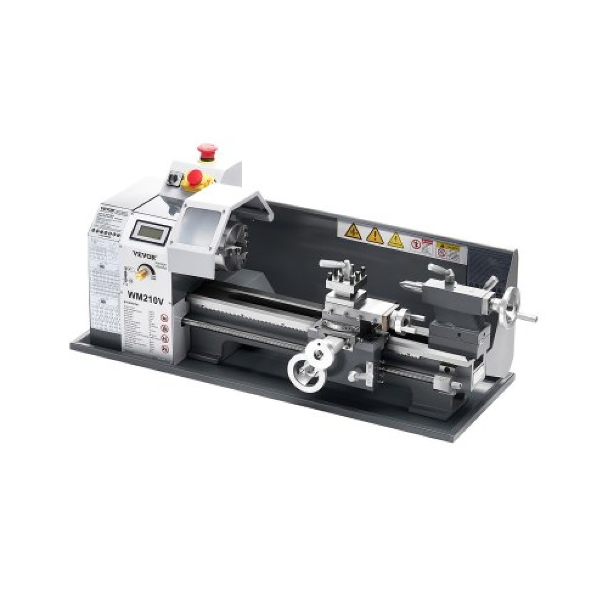 Μεταλλικός Τόρνος VEVOR, 203 x 406 mm (8 x 16 ίντσες), Μηχάνημα τόρνου πάγκου 550 W, μεταβλητή ταχύτητα 0-2500 σ.α.λ., με 0,0076 mm (0,0003 ίντσες) Ακρίβεια άξονα μετάλλου, για επεξεργασία ανταλλακτικών ακριβείας από ξύλο Impaderial/Soft Metric