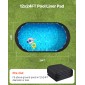 VEVOR Oval Pad Liner Pool, 12 x 24 ft Pool Liner Pad για πισίνες πάνω από το έδαφος, εξαιρετικά παχύ χαλάκι πισίνας, αποτρέπει τρυπήματα, ανακυκλωμένο υλικό γεωυφάσματος για υποστρώματα, παρατείνει τη διάρκεια ζωής της επένδυσης