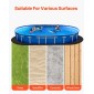 VEVOR Oval Pad Liner Pool, 12 x 24 ft Pool Liner Pad για πισίνες πάνω από το έδαφος, εξαιρετικά παχύ χαλάκι πισίνας, αποτρέπει τρυπήματα, ανακυκλωμένο υλικό γεωυφάσματος για υποστρώματα, παρατείνει τη διάρκεια ζωής της επένδυσης