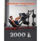 Μηχάνημα VEVOR Leg Press Hack Squat, Ρυθμιζόμενο σύνθετο πρέσας ποδιών με γραμμικό ρουλεμάν και αποθήκευση βάρους, ειδικό κάτω μέρος του σώματος για γυμναστήριο στο σπίτι, εξοπλισμός άσκησης ποδιών για τετρακέφαλους, οπίσθιους μηριαίους, γλουτούς, γάμπα