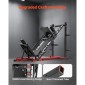 Μηχάνημα VEVOR Leg Press Hack Squat, Ρυθμιζόμενο σύνθετο πρέσας ποδιών με γραμμικό ρουλεμάν και αποθήκευση βάρους, ειδικό κάτω μέρος του σώματος για γυμναστήριο στο σπίτι, εξοπλισμός άσκησης ποδιών για τετρακέφαλους, οπίσθιους μηριαίους, γλουτούς, γάμπα