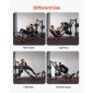 Μηχάνημα VEVOR Leg Press Hack Squat, Ρυθμιζόμενο σύνθετο πρέσας ποδιών με γραμμικό ρουλεμάν και αποθήκευση βάρους, ειδικό κάτω μέρος του σώματος για γυμναστήριο στο σπίτι, εξοπλισμός άσκησης ποδιών για τετρακέφαλους, οπίσθιους μηριαίους, γλουτούς, γάμπα