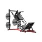 Μηχάνημα VEVOR Leg Press Hack Squat, Ρυθμιζόμενο σύνθετο πρέσας ποδιών με γραμμικό ρουλεμάν και αποθήκευση βάρους, ειδικό κάτω μέρος του σώματος για γυμναστήριο στο σπίτι, εξοπλισμός άσκησης ποδιών για τετρακέφαλους, οπίσθιους μηριαίους, γλουτούς, γάμπα