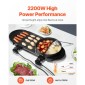 VEVOR Hot Pot with Grill, 2-in-1 2-in-1 Electric Smokeless Grill and Hot Pot, Κορεατικό BBQ Shabu Shabu Hotpot με ξεχωριστό διπλό έλεγχο θερμοκρασίας, αντικολλητικό τηγάνι, για 1-6 άτομα Οικογενειακό δείπνο