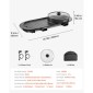VEVOR Hot Pot with Grill, 2-in-1 2-in-1 Electric Smokeless Grill and Hot Pot, Κορεατικό BBQ Shabu Shabu Hotpot με ξεχωριστό διπλό έλεγχο θερμοκρασίας, αντικολλητικό τηγάνι, για 1-6 άτομα Οικογενειακό δείπνο