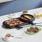 VEVOR Hot Pot with Grill, 2-in-1 2-in-1 Electric Smokeless Grill and Hot Pot, Κορεατικό BBQ Shabu Shabu Hotpot με ξεχωριστό διπλό έλεγχο θερμοκρασίας, αντικολλητικό τηγάνι, για 1-6 άτομα Οικογενειακό δείπνο