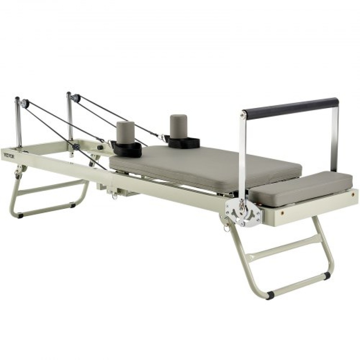VEVOR Πτυσσόμενο Pilates Reformer, Μηχάνημα προπόνησης Pilates για χρήση στο στούντιο στο σπίτι στο γυμναστήριο, κρεβάτι Pilates με διπλή αντίσταση-ελατήριο & κορδόνι, σετ Reformer για προχωρημένους χρήστες και αρχάριους, έως 400 LBS
