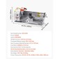 Μεταλλικός τόρνος VEVOR, 220 x 450 mm (8,7 x 18 ίντσες), Ισχυρός μεταλλικός τόρνος πάγκου ακριβείας, αυτόματη τροφοδοσία, μεταβλητή ταχύτητα 0-2500 σ.α.λ., κινητήρας χωρίς ψήκτρες 1250 W, για επεξεργασία εξαρτημάτων ακριβείας, μαλακά μέταλλα, πλαστικά ξύλ