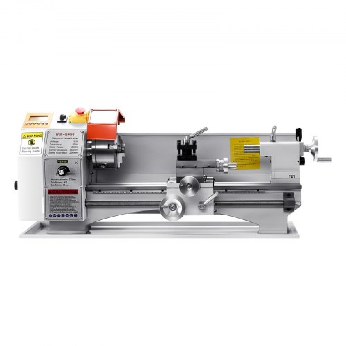 Μεταλλικός τόρνος VEVOR, 220 x 450 mm (8,7 x 18 ίντσες), Ισχυρός μεταλλικός τόρνος πάγκου ακριβείας, αυτόματη τροφοδοσία, μεταβλητή ταχύτητα 0-2500 σ.α.λ., κινητήρας χωρίς ψήκτρες 1250 W, για επεξεργασία εξαρτημάτων ακριβείας, μαλακά μέταλλα, πλαστικά ξύλ
