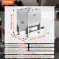 Χειροκίνητος Μίξερ κρέατος VEVOR, Εξοπλισμός Επεξεργασίας Κρέατος Σταθερής Δεξαμενής 15 λίτρων (Μίξη μέγιστου 15 LBS για κρέας), Μίξερ κρέατος από ανοξείδωτο χάλυβα, Μηχάνημα μίξερ λουκάνικων με καπάκι και λαβή, μοσχαρίσιος κιμάς χειρός