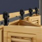 VEVOR Bi-folding Sliding Door Barn Hardware Track Kit, 52" Top Mount Track Kit, σύρεται ομαλά και αθόρυβα, βαρέως τύπου, εύκολο στην εγκατάσταση, κατάλληλο για τέσσερις πόρτες ντουλαπιών 12" ντουλαπιών πλυντηρίου ρούχων (Δεν περιλαμβάνονται)