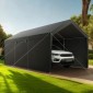 VEVOR Carport, 10 x 20 FT εξωτερικός θόλος αυτοκινήτου, Φορητό υπόστεγο με αφαιρούμενα πλευρικά τοιχώματα και πόρτες, βαρέως τύπου στέγαστρο αυτοκινήτου, ανθεκτικό στην υπεριώδη ακτινοβολία & αδιάβροχο, Προστασία για όλες τις εποχές για αυτοκίνητο σκά
