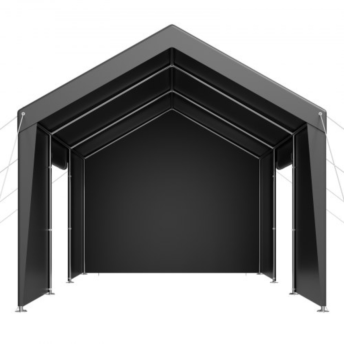 VEVOR Carport, 10 x 20 FT εξωτερικός θόλος αυτοκινήτου, Φορητό υπόστεγο με αφαιρούμενα πλευρικά τοιχώματα και πόρτες, βαρέως τύπου στέγαστρο αυτοκινήτου, ανθεκτικό στην υπεριώδη ακτινοβολία & αδιάβροχο, Προστασία για όλες τις εποχές για αυτοκίνητο σκά