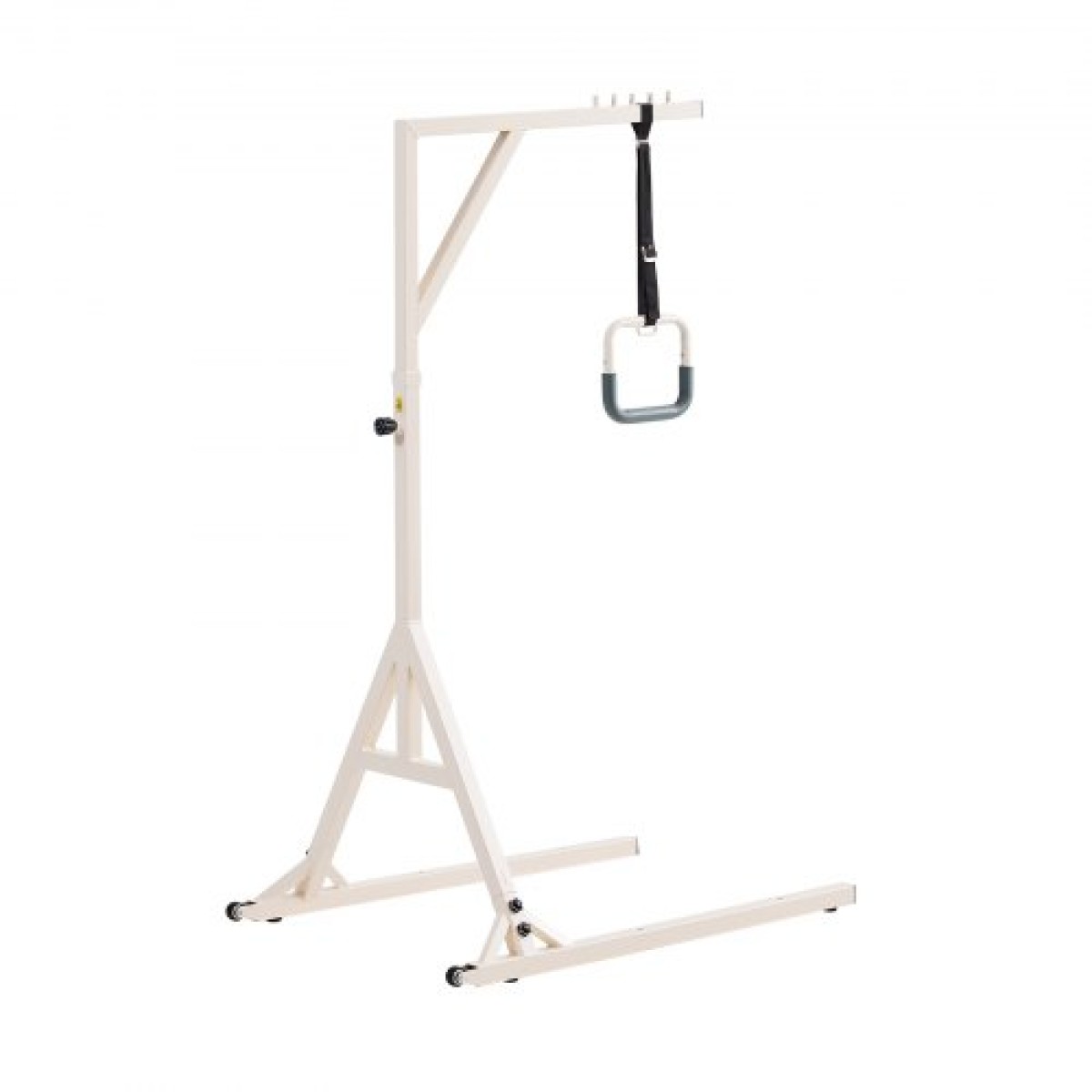 VEVOR Trapeze Bar για κινητικότητα κρεβατιού, ρυθμιζόμενο ύψος τραπεζοειδούς κρεβατιού με 2 τροχούς, 350LBS Weight Capacity Heavy Duty Pull Up Assist Bar με βάση δαπέδου για ηλικιωμένους, ανάπηρους, κατάκοιτους ασθενείς