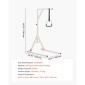 VEVOR Trapeze Bar για κινητικότητα κρεβατιού, ρυθμιζόμενο ύψος τραπεζοειδούς κρεβατιού με 2 τροχούς, 350LBS Weight Capacity Heavy Duty Pull Up Assist Bar με βάση δαπέδου για ηλικιωμένους, ανάπηρους, κατάκοιτους ασθενείς