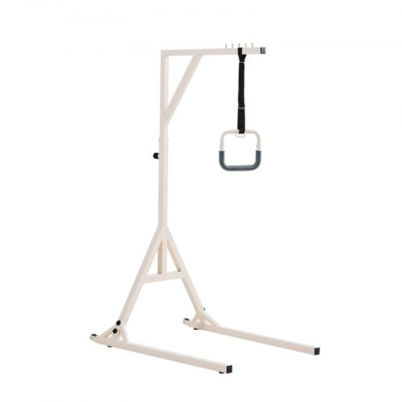 VEVOR Trapeze Bar για κινητικότητα κρεβατιού, ρυθμιζόμενο ύψος τραπεζοειδούς κρεβατιού με 2 τροχούς, 350LBS Weight Capacity Heavy Duty Pull Up Assist Bar με βάση δαπέδου για ηλικιωμένους, ανάπηρους, κατάκοιτους ασθενείς