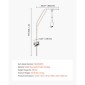 VEVOR Trapeze Bar for Bed Mobility, Medical Trapeze Bed with Clamps & Metal Chain, 250LBS Weight Capacity Pull Up Assist Bar για ηλικιωμένους και άτομα με ειδικές ανάγκες, Ιδανική για φροντίδα στο σπίτι, νοσοκομεία, γηροκομεία