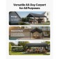 VEVOR Carport, 10 x 20 FT υπαίθριος θόλος αυτοκινήτου, πόσιμο υπόστεγο, γαλβανισμένο βαρέως τύπου στέγαστρο αυτοκινήτου, ανθεκτικό στην υπεριώδη ακτινοβολία & αδιάβροχο, προστασία για όλες τις εποχές, υπόστεγο αποθήκευσης για μοτοσικλέτα σκάφους αυτοκ