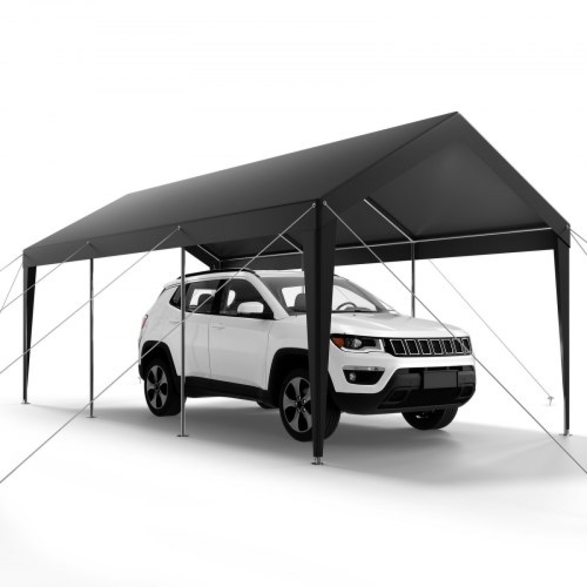 VEVOR Carport, 10 x 20 FT υπαίθριος θόλος αυτοκινήτου, πόσιμο υπόστεγο, γαλβανισμένο βαρέως τύπου στέγαστρο αυτοκινήτου, ανθεκτικό στην υπεριώδη ακτινοβολία & αδιάβροχο, προστασία για όλες τις εποχές, υπόστεγο αποθήκευσης για μοτοσικλέτα σκάφους αυτοκ