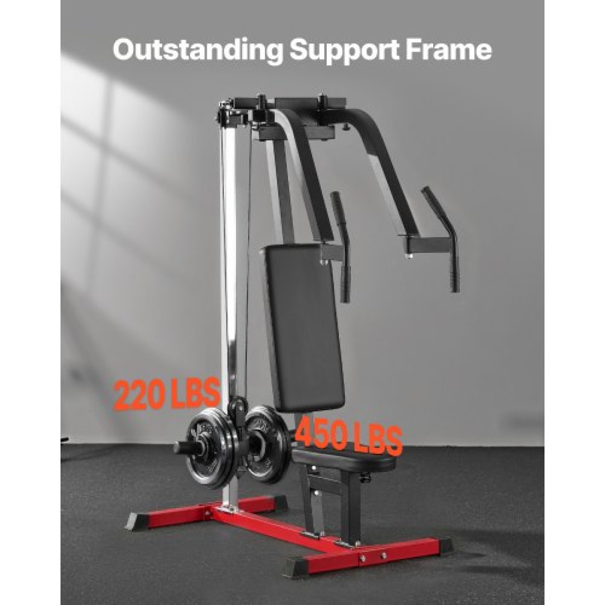Μηχάνημα VEVOR Chest Fly Machine, Εξειδικευμένο μηχάνημα άνω σώματος για γυμναστήριο στο σπίτι, ρυθμιζόμενο Fly and Reverse Delt Machine, για ασκήσεις στήθους, πλάτης, θωρακικού, οπίσθιου δελτοειδή και ώμων, κράτημα έως 450 LBS