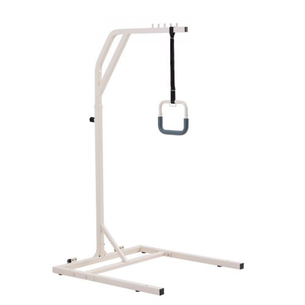 VEVOR Trapeze Bar για κινητικότητα κρεβατιού, ρυθμιζόμενο ύψος ελεύθερα στέκεται τραπεζοειδές μπαρ με 2 τροχούς, 300LBS Bed Pull Up Assist για ηλικιωμένα άτομα με ειδικές ανάγκες, Ιδανικό για νοσοκομεία, γηροκομείο και φροντίδα στο σπίτι