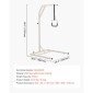 VEVOR Trapeze Bar για κινητικότητα κρεβατιού, ρυθμιζόμενο ύψος ελεύθερα στέκεται τραπεζοειδές μπαρ με 2 τροχούς, 300LBS Bed Pull Up Assist για ηλικιωμένα άτομα με ειδικές ανάγκες, Ιδανικό για νοσοκομεία, γηροκομείο και φροντίδα στο σπίτι