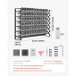 Organizer για ντουλάπι VEVOR Spice Rack, Organizer μπαχαρικών με 72 άδεια βάζα μπαχαρικών, καπάκια, ετικέτες μπαχαρικών και ολοκληρωμένο σετ χωνιού, οργάνωση καρυκευμάτων για πάγκο, κουζίνα, ντουλάπι, ντουλάπι, 23x16 in