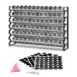 Organizer για ντουλάπι VEVOR Spice Rack, Organizer μπαχαρικών με 72 άδεια βάζα μπαχαρικών, καπάκια, ετικέτες μπαχαρικών και ολοκληρωμένο σετ χωνιού, οργάνωση καρυκευμάτων για πάγκο, κουζίνα, ντουλάπι, ντουλάπι, 23x16 in