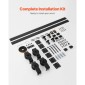 VEVOR Bi-folding Sliding Door Barn Hardware Track Kit, 64" Top Mount Track Kit, σύρεται ομαλά και αθόρυβα, βαρέως τύπου, εύκολο στην εγκατάσταση, κατάλληλο για τέσσερις πόρτες ντουλαπιών 15" ντουλαπιών πλυντηρίου ρούχων (Δεν περιλαμβάνονται)
